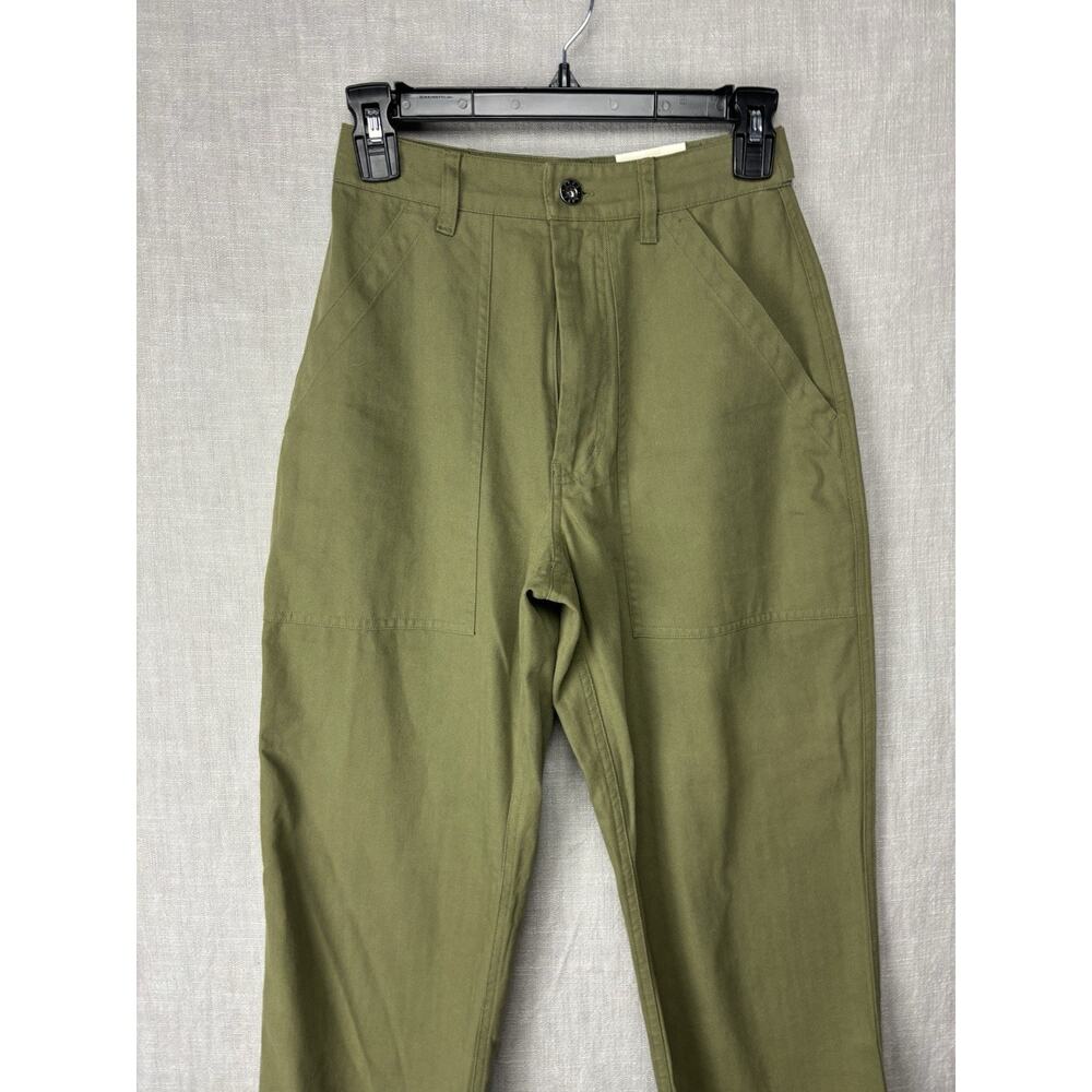 NWT P&Co 304 Service Fatigues High Waist Straight Leg Cropped Pants Size 6 L28